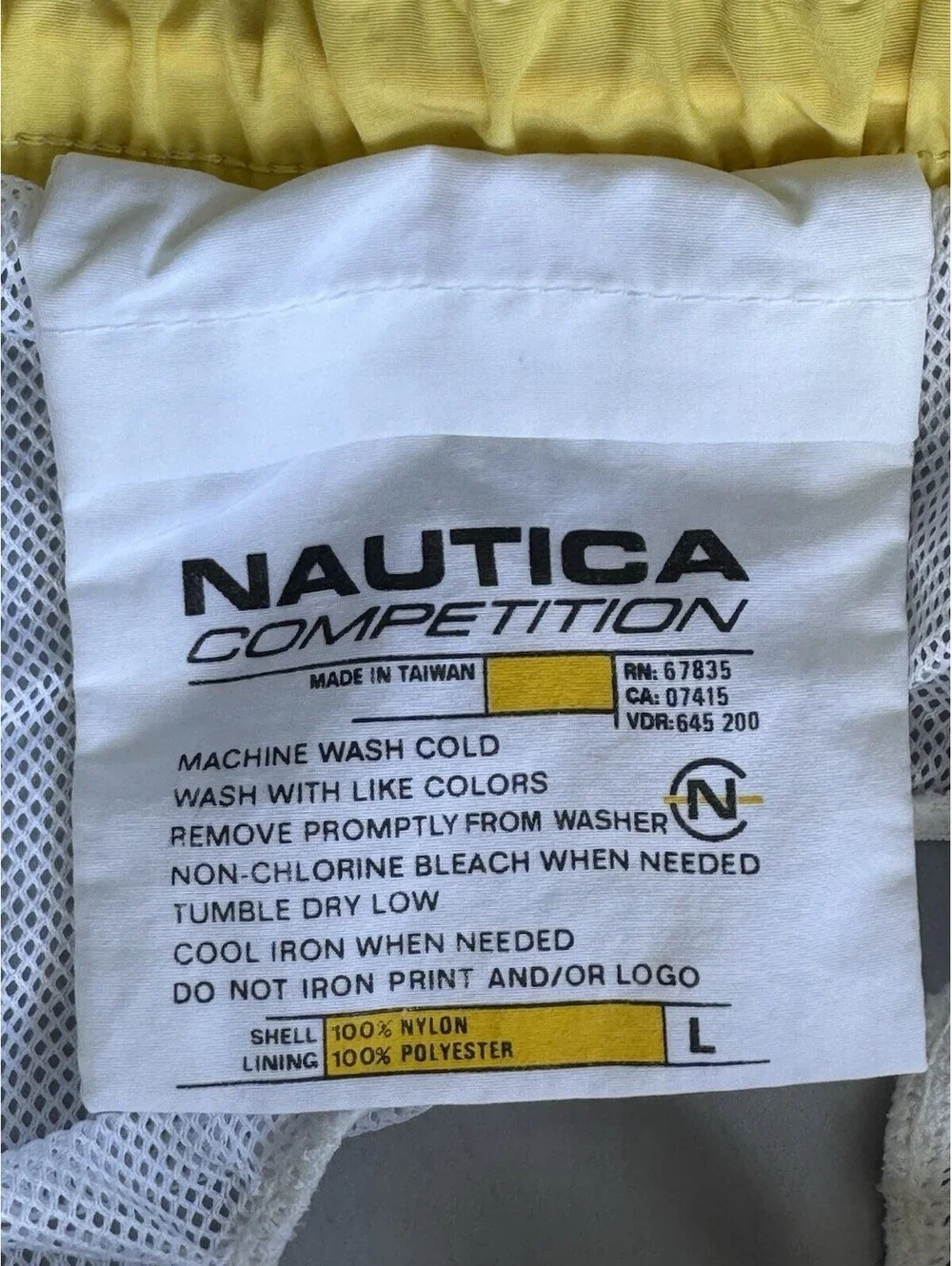 Nautica Competition Swim Trunks Men’s L Silver Medal Gray Nylon Board Shorts